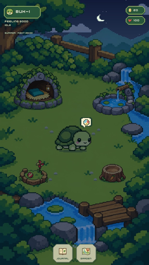 Boogie Micro Pet: the garden at night