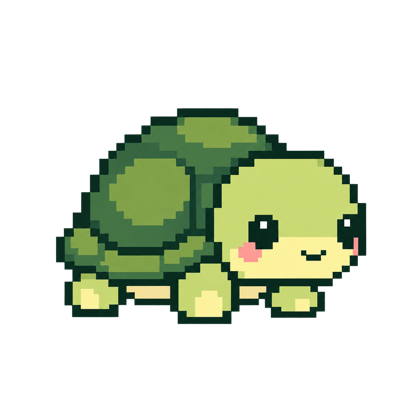 Buk-i, the tiny turtle from Boogie Micro Pet. Click to pet it.